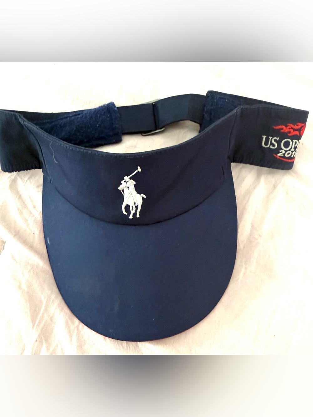 Ralph Lauren US Open 2013Navy Visor with White Polo Logo